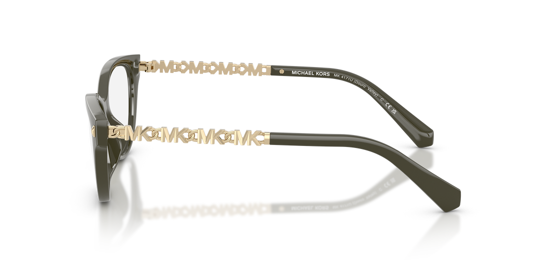 Prescription glasses michael kors mk4171u douro valley 3902 verde cat eye femenino size 54mm - Detailed view