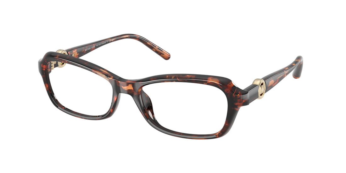 Prescription glasses michael kors mk4182u hakone 4031 havana round femenino size 54mm - Main view