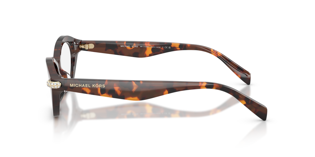 Prescription glasses michael kors mk4186bu saint lucia 4031 havana oval femenino size 52mm - Detailed view