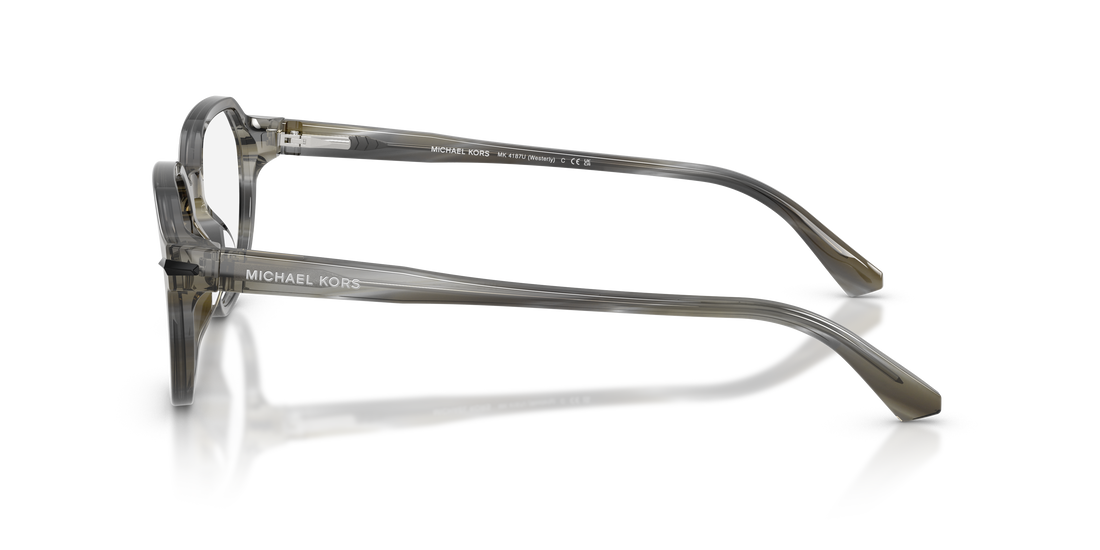 Prescription glasses michael kors mk4187u westerly 4047 rosa round masculino size 52mm - Detailed view