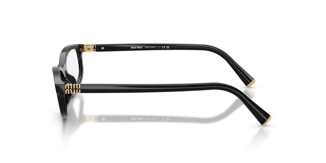 Óculos graduados miu miu mu 01zv 16k1o1 negro oval femenino tamanho 52mm - Vista de detalhe