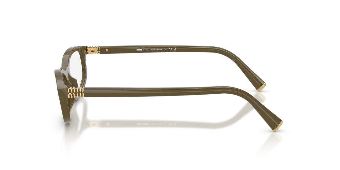 Occhiali da vista miu miu mu 01zv 25l1o1 verde oval femenino taglia 52mm - Vista dettagliata
