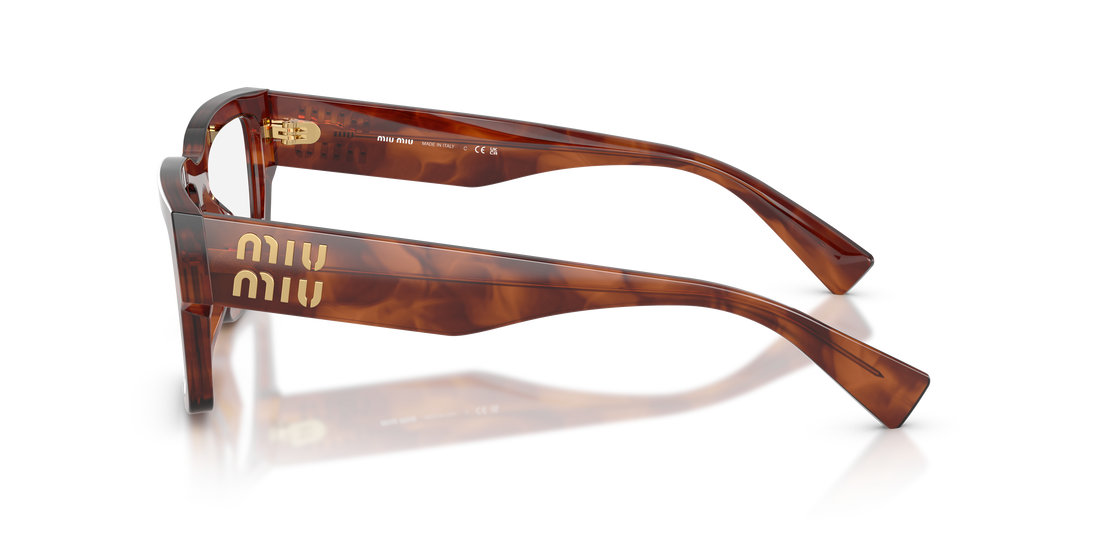 Occhiali da vista miu miu mu 02xv 26e1o1 marron rectangular femenino taglia 54mm - Vista dettagliata