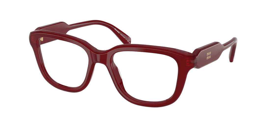 Óculos graduados miu miu mu 02zv 21i1o1 rojo rectangular femenino tamanho 53mm - Vista principal
