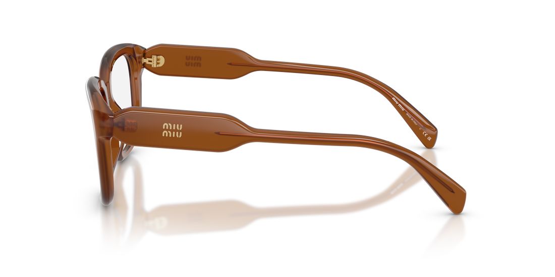 Occhiali da vista miu miu mu 02zv 22i1o1 marron rectangular femenino taglia 51mm - Vista dettagliata