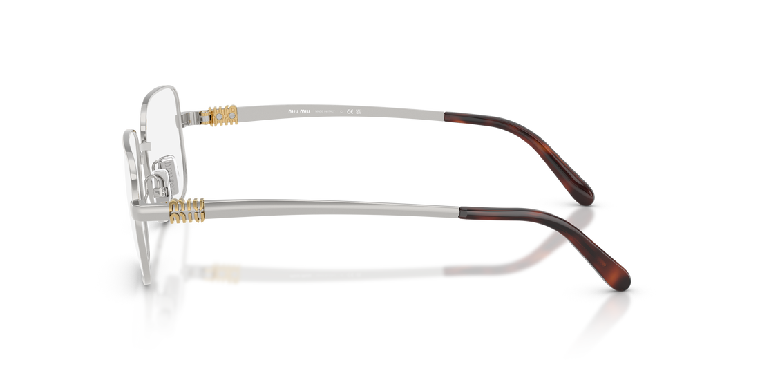 Occhiali da vista miu miu mu 51zv 1bc1o1 plateado rectangular femenino taglia 50mm - Vista dettagliata