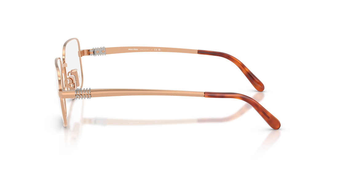 Occhiali da vista miu miu mu 51zv zvf1o1 rosa rectangular femenino taglia 50mm - Vista dettagliata