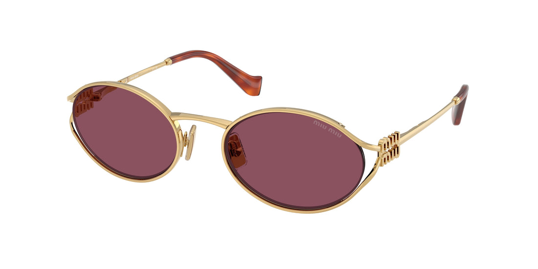Gafas de sol miu miu mu 52ys 5ak20y dorado oval femenino talla 54mm - Vista principal
