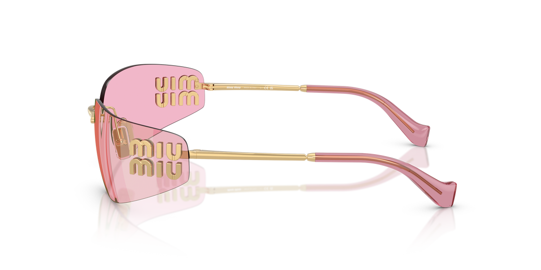 Gafas de sol miu miu mu a51s 5ak90y dorado rectangular femenino talla 75mm - Vista de detalle