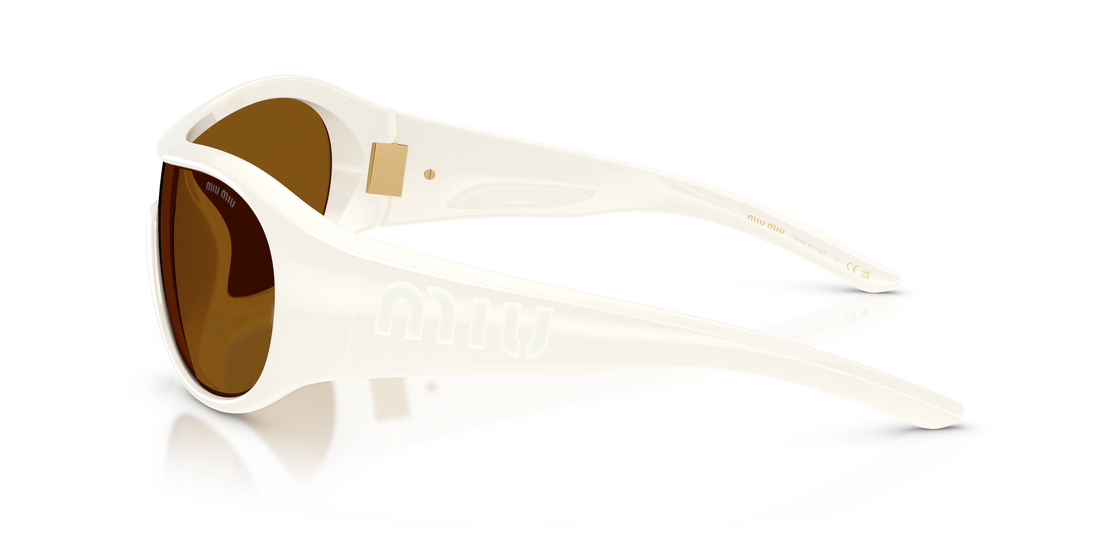 Lunettes de soleil miu miu mu b14su 17k20v blanco irregular femenino taille 33mm - Vue détaillée