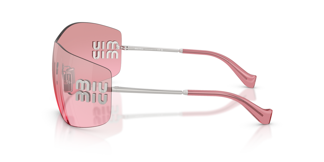 Gafas de sol miu miu mu b53s 1bc70y plateado rectangular femenino talla 44mm - Vista de detalle
