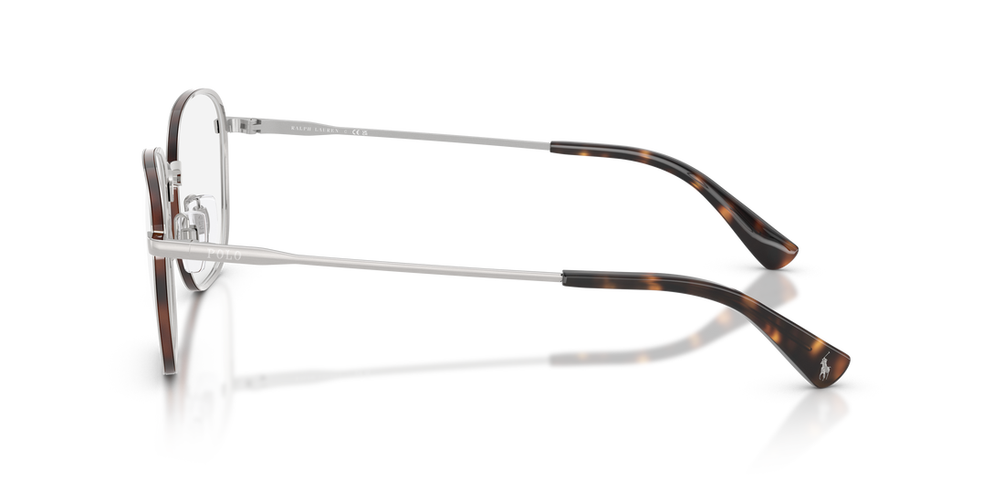 Prescription glasses polo ph1242 9001 plateado square masculino size 55mm - Detailed view
