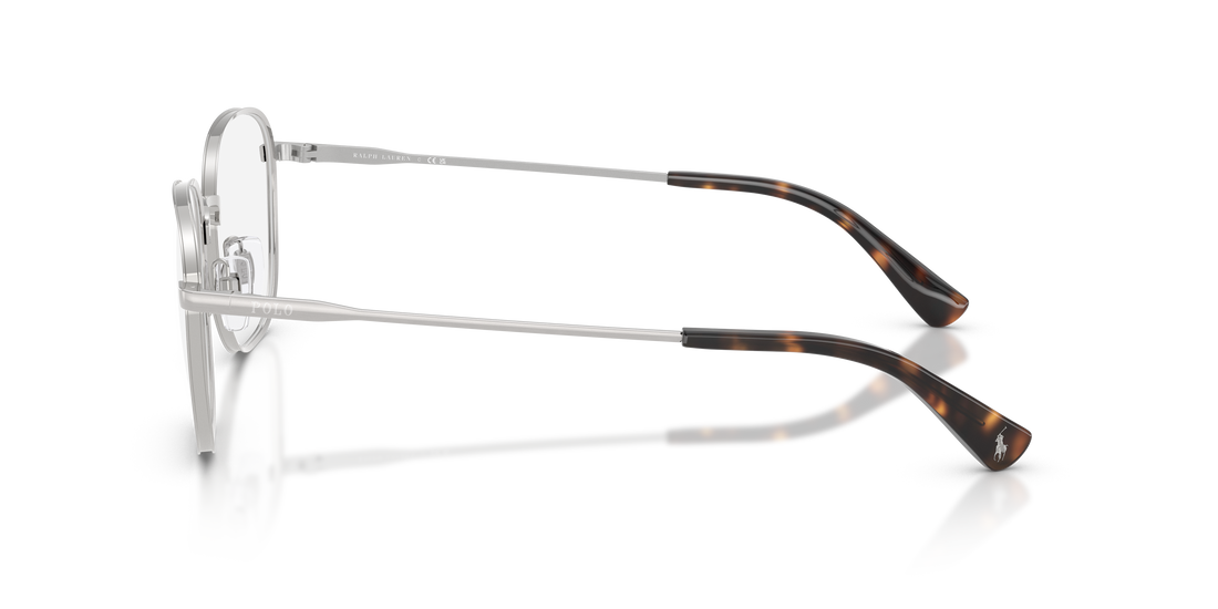 Prescription glasses polo ph1242 9088 plateado square masculino size 55mm - Detailed view