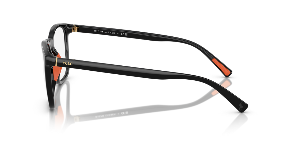 Prescription glasses polo ph2281u 5001 negro rectangular masculina size 54mm - Detailed view