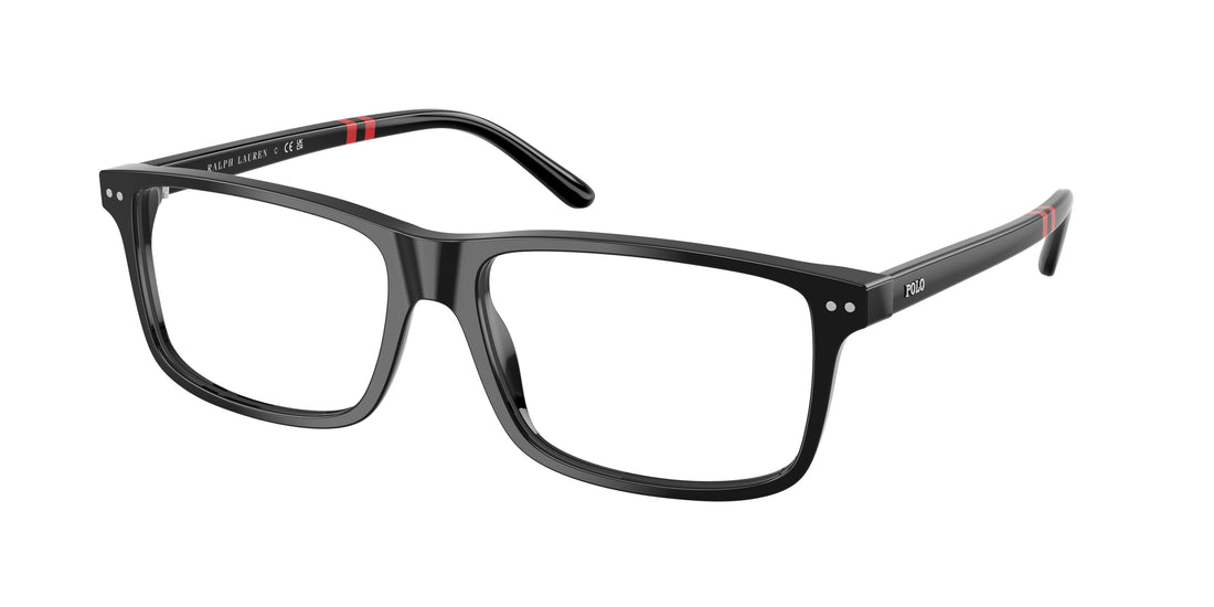 Prescription glasses polo ph2296 5001 negro rectangular masculino size 55mm - Main view