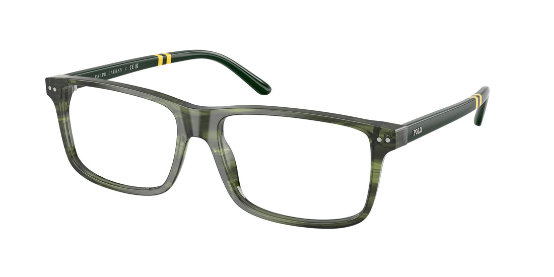 Prescription glasses polo ph2296 6316 verde rectangular masculino size 55mm - Main view