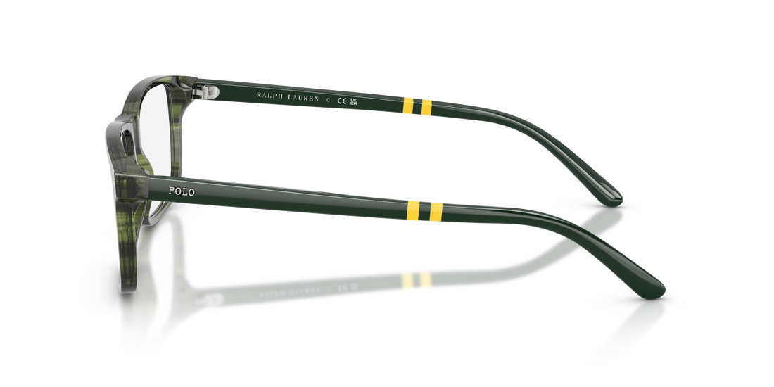 Prescription glasses polo ph2296 6316 verde rectangular masculino size 55mm - Detailed view