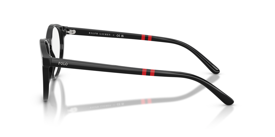 Prescription glasses polo ph2297 5001 negro round masculino size 50mm - Detailed view