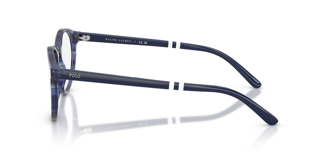 Prescription glasses polo ph2297 6314 azul round masculino size 50mm - Detailed view