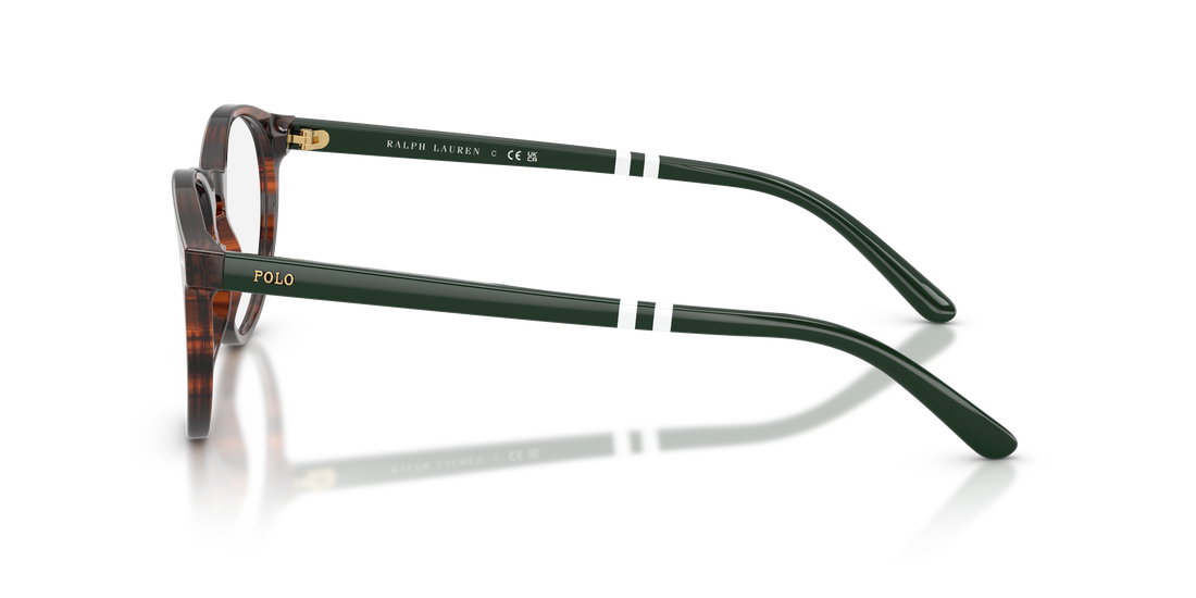 Prescription glasses polo ph2297 6315 marron round masculino size 50mm - Detailed view