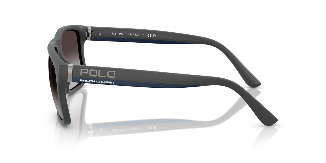 Occhiali da sole polo ph4195u 55898g gris irregular masculino taglia 57mm - Vista dettagliata