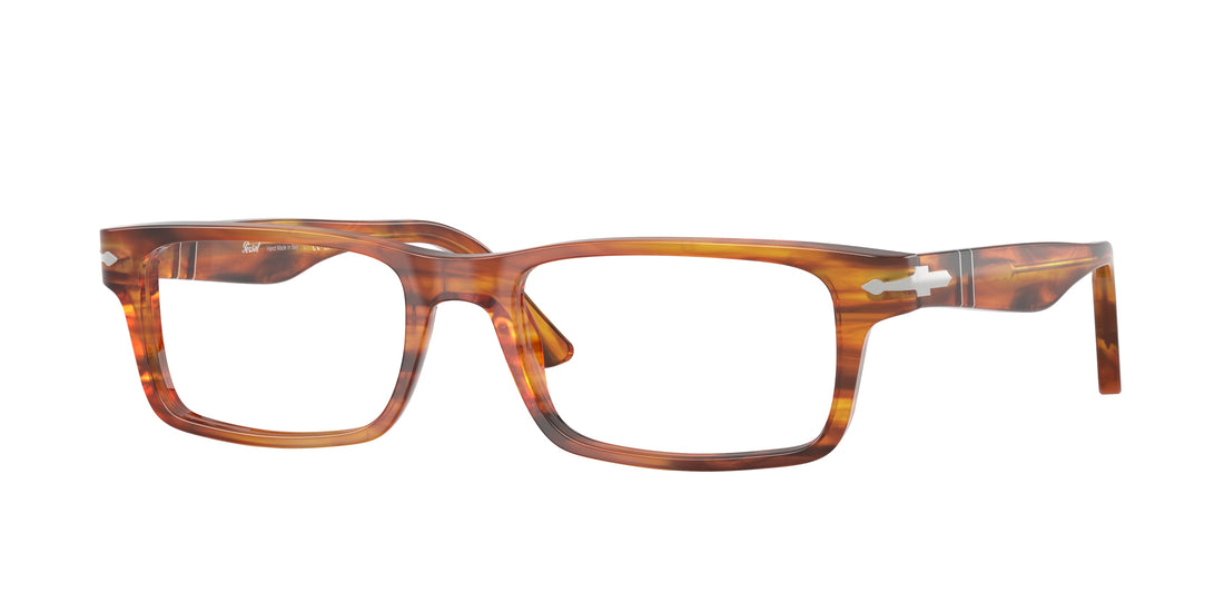 Prescription glasses persol po3050v 1157 havana rectangular masculino size 53mm - Main view