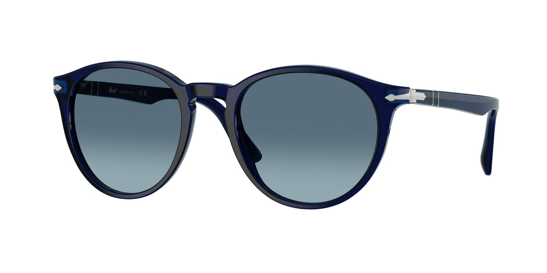Óculos de sol persol po3152s 181/q8 azul round masculino tamanho 52mm - Vista principal