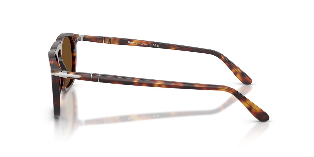 Óculos de sol persol po3391s gae 24/57 havana square unisex tamanho 53mm - Vista de detalhe