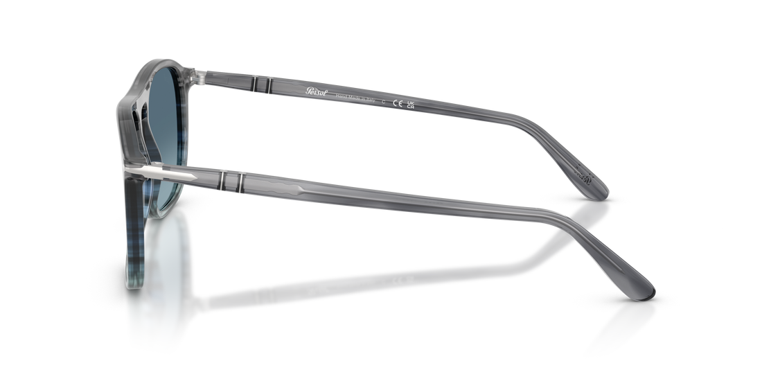 Occhiali da sole persol po3392s 1205q8 gris square unisex taglia 54mm - Vista dettagliata