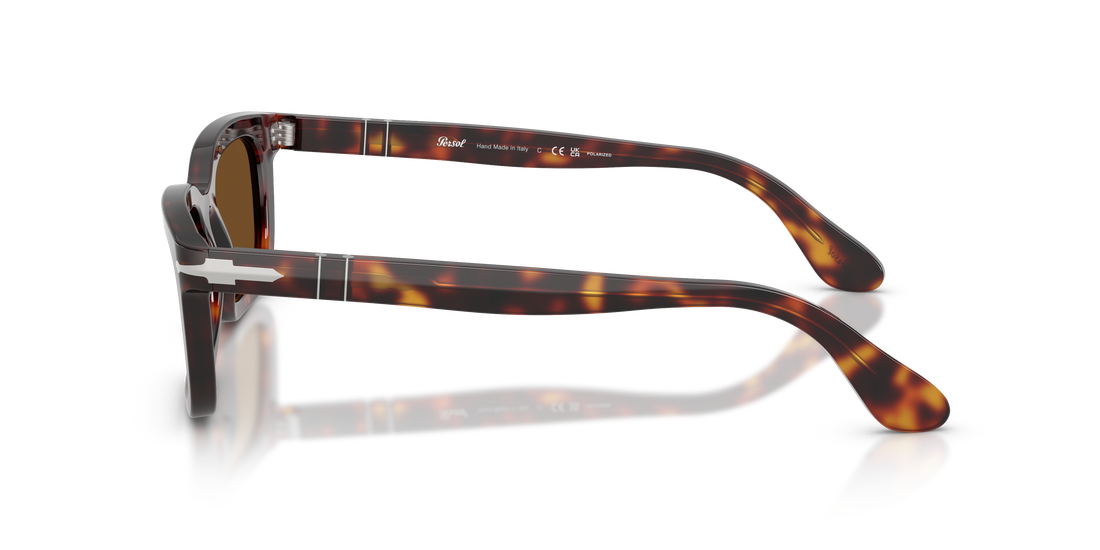 Óculos de sol persol po3396s 24/57 havana rectangular unisex tamanho 53mm - Vista de detalhe