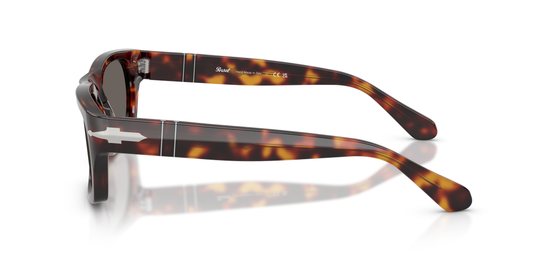 Óculos de sol persol po3398s 24/b1 havana rectangular unisex tamanho 58mm - Vista de detalhe