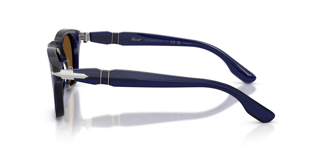 Óculos de sol persol po8001s 181/57 azul pantos unisex tamanho 51mm - Vista de detalhe