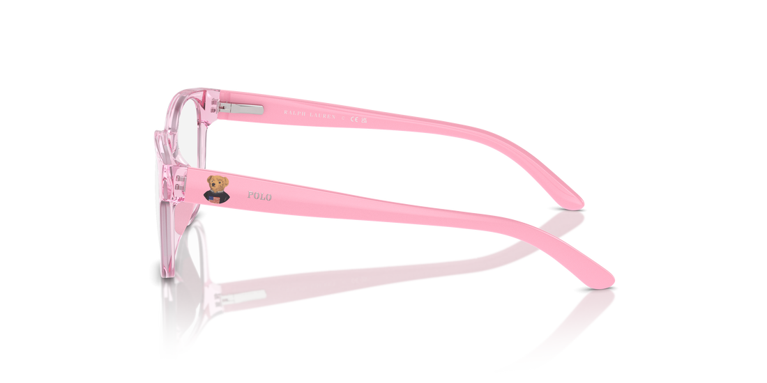 Óculos graduados polo pp8549u 6193 rosa round unisex tamanho 45mm - Vista de detalhe