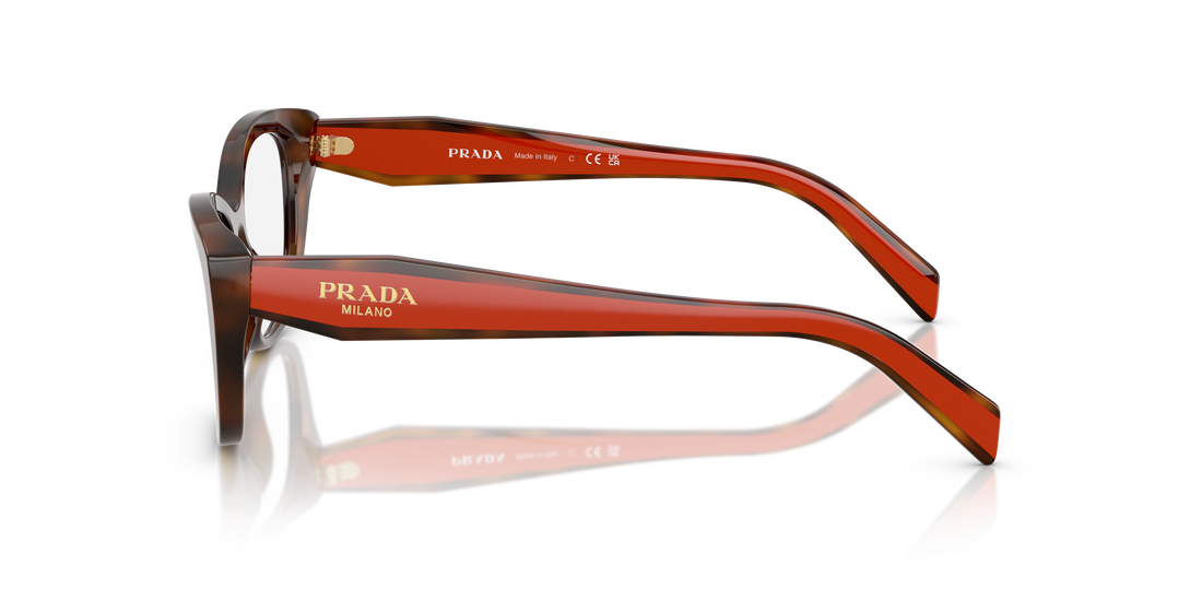 Occhiali da vista prada pr 19wv 01k1o1 havana cat eye femenino taglia 53mm - Vista dettagliata