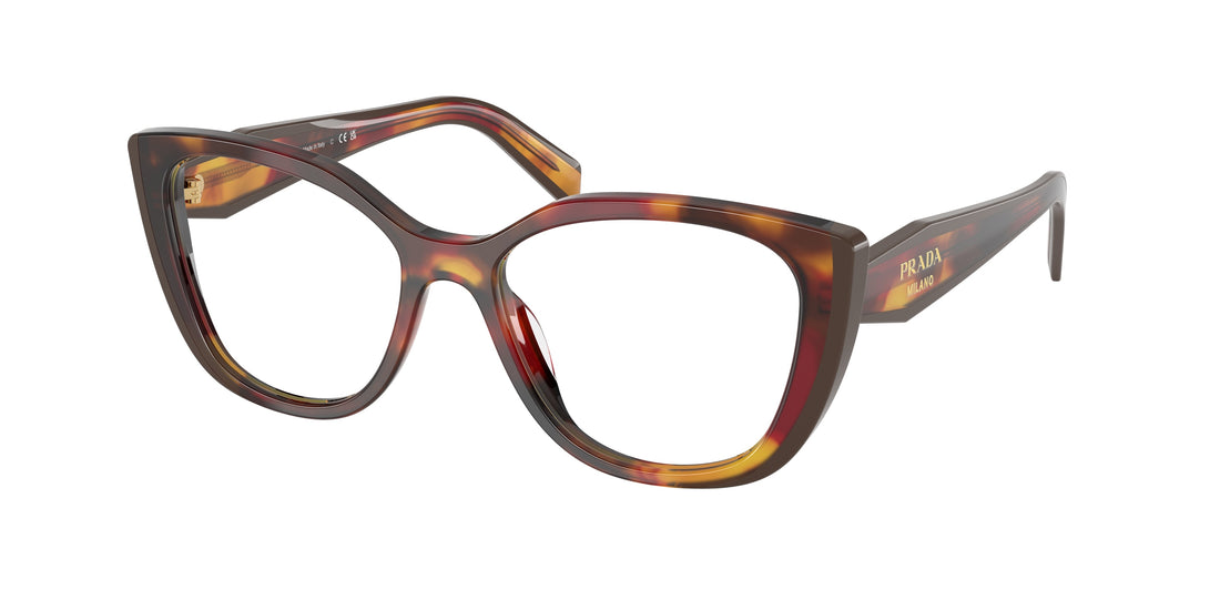 Lunettes de vue prada pr b04v 22a1o1 habana cat eye femenino taille 51mm - Vue principale