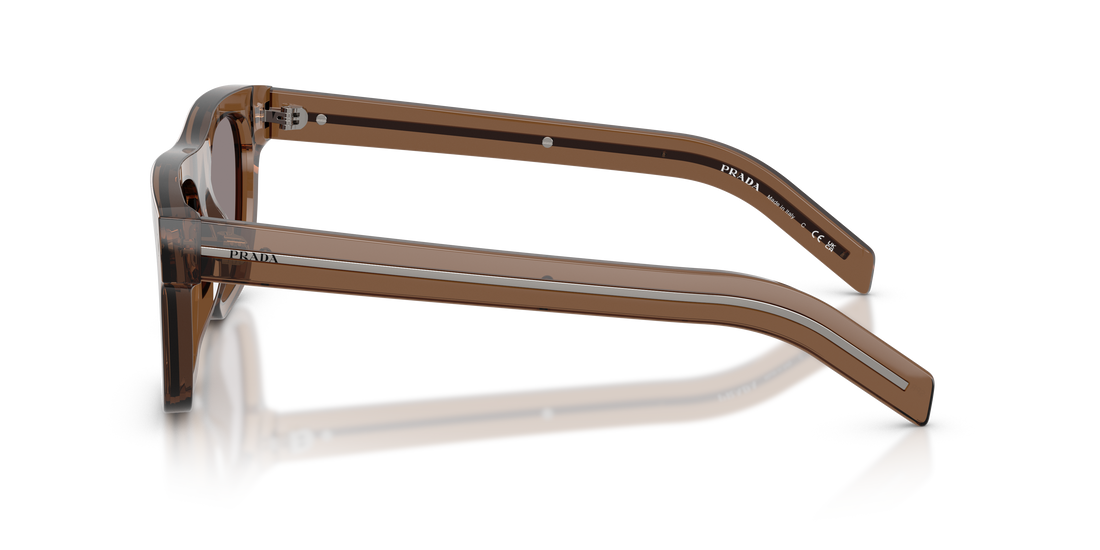 Óculos de sol prada pr b12s 28i03d transparente pillow masculino tamanho 55mm - Vista de detalhe