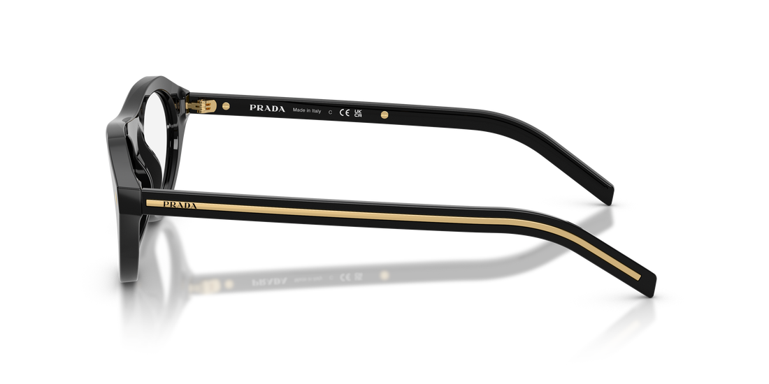 Óculos de sol prada pr b15s 16k60k negro irregular femenino tamanho 51mm - Vista de detalhe