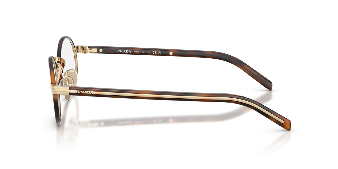 Occhiali da vista prada pr b55v 20l1o1 havana oval femenino taglia 52mm - Vista dettagliata