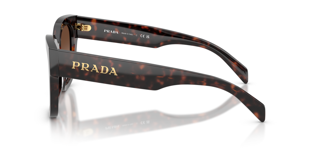 Lunettes de soleil prada pr c04s 17n80a havana square femenino taille 52mm - Vue détaillée