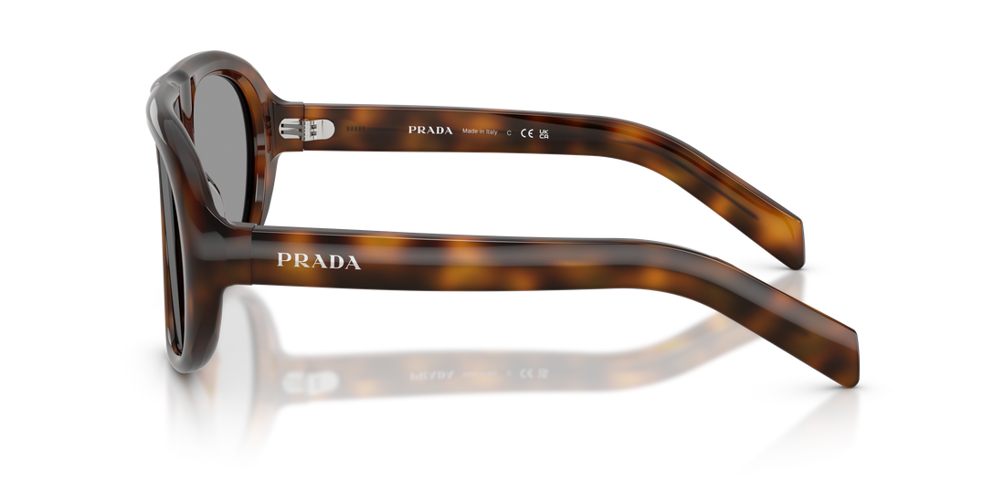 Lunettes de soleil prada pr c05s 20d50q havana irregular femenino taille 57mm - Vue détaillée