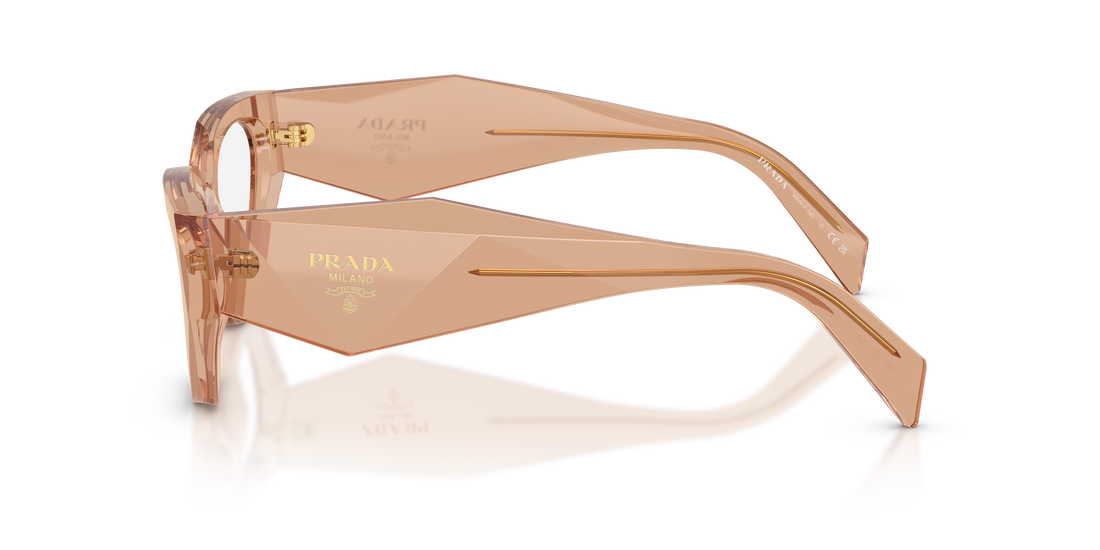 Occhiali da vista prada pr c07v 20h1o1 marron irregular femenino taglia 54mm - Vista dettagliata