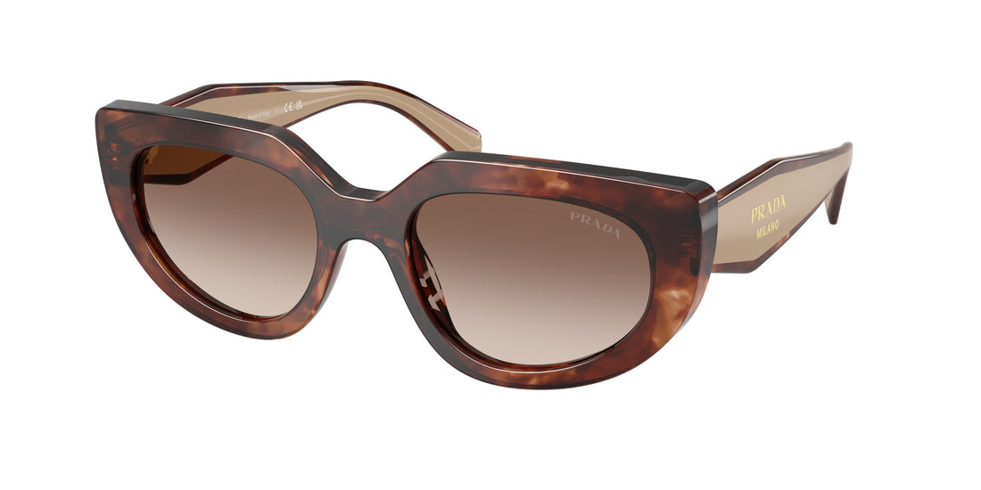 Lunettes de soleil prada pr d02s 00k10s havana oval femenino taille 53mm - Vue principale