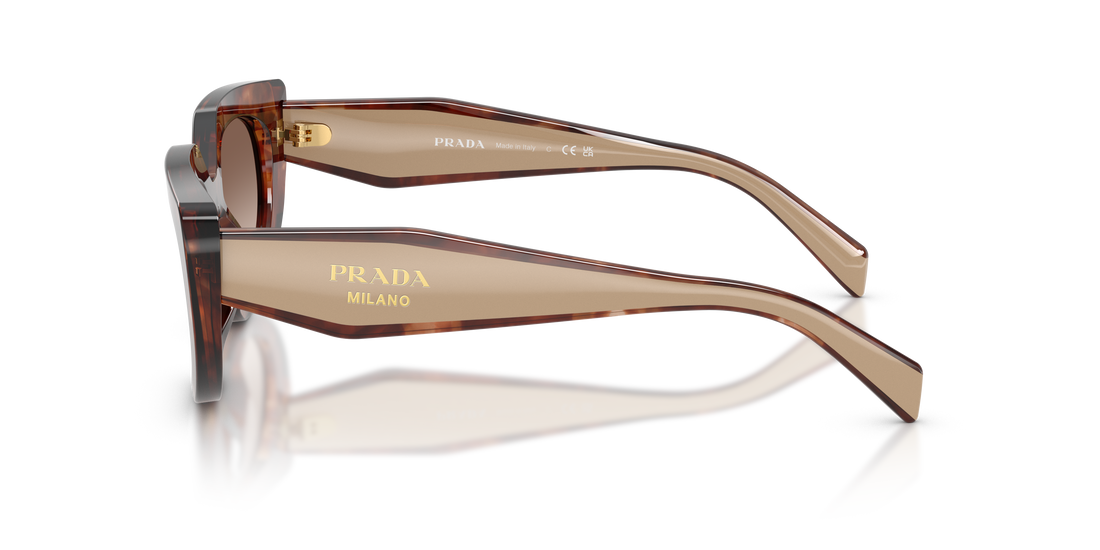 Lunettes de soleil prada pr d02s 00k10s havana oval femenino taille 53mm - Vue détaillée