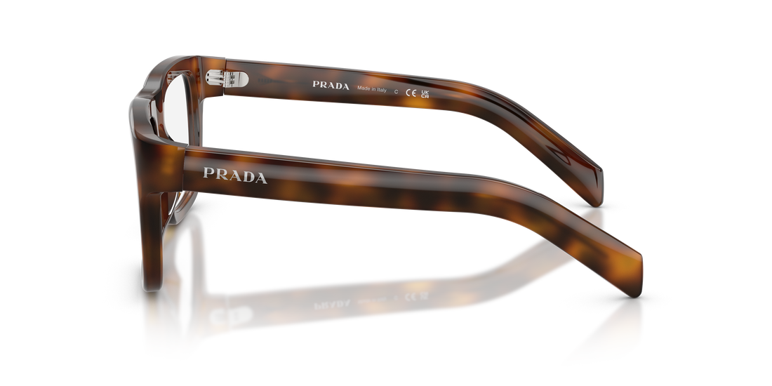 Óculos graduados prada pr d02v 20d1o1 havana rectangular masculino tamanho 52mm - Vista de detalhe