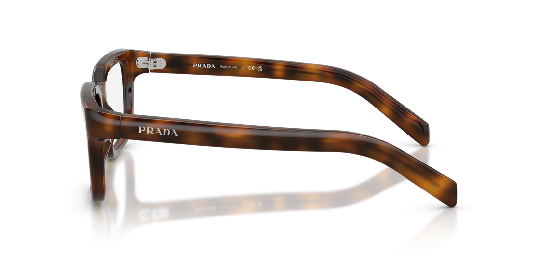 Óculos graduados prada pr d04v 20d1o1 havana pillow femenino tamanho 54mm - Vista de detalhe