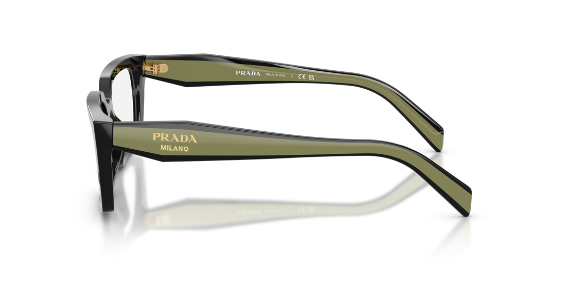 Occhiali da vista prada pr d05v 03k1o1 negro rectangular femenino taglia 53mm - Vista dettagliata