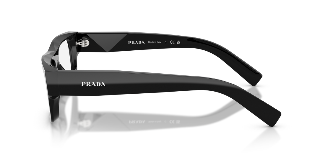 Occhiali da vista prada pr d06v 16k1o1 negro rectangular masculino taglia 55mm - Vista dettagliata