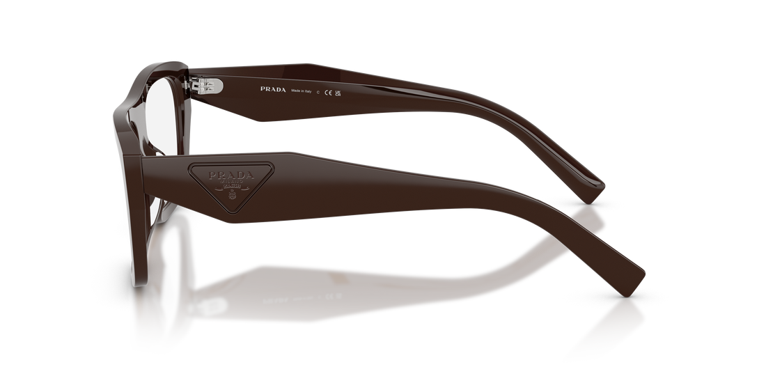 Occhiali da vista prada pr d07vu 27i1o1 marron rectangular femenino taglia 52mm - Vista dettagliata