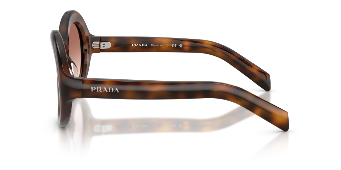 Gafas de sol prada pr d08su 20d70x havana round femenino talla 53mm - Vista de detalle