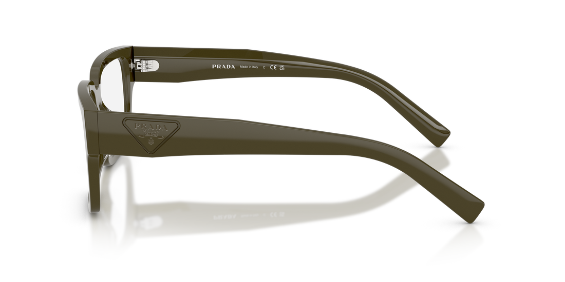 Occhiali da vista prada pr d10vd 26j1o1 verde rectangular masculino taglia 55mm - Vista dettagliata
